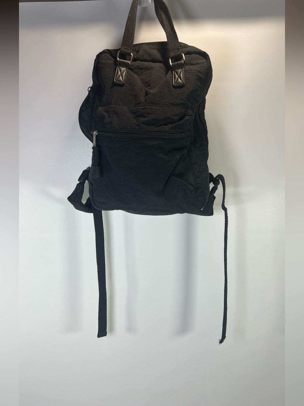 Wild Fable Square Nylon Minimalist Backpack Unisex Distressed Daily Bag